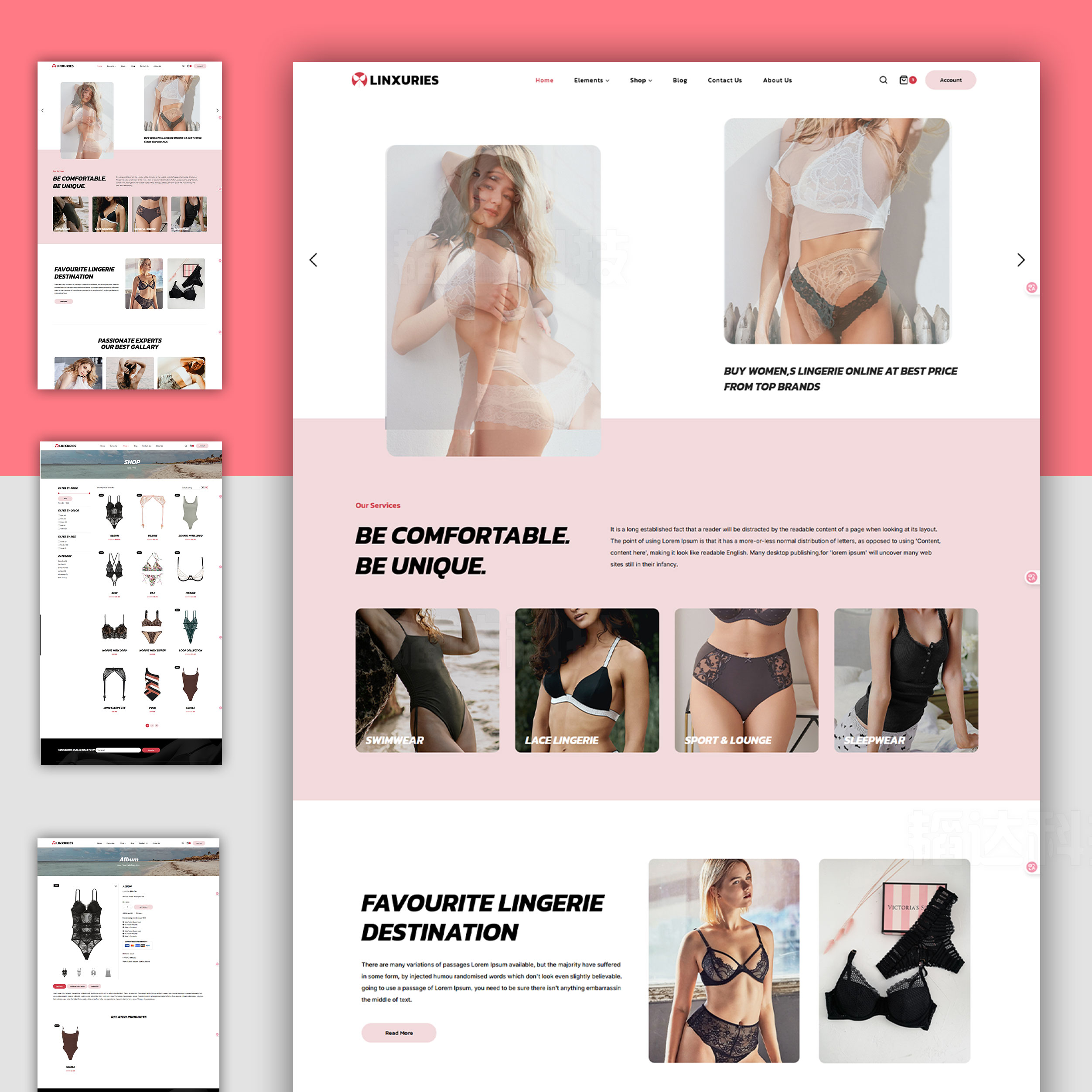 外贸独立站内衣泳衣类外贸商城源码多语言跨境电商主题模板整站源码