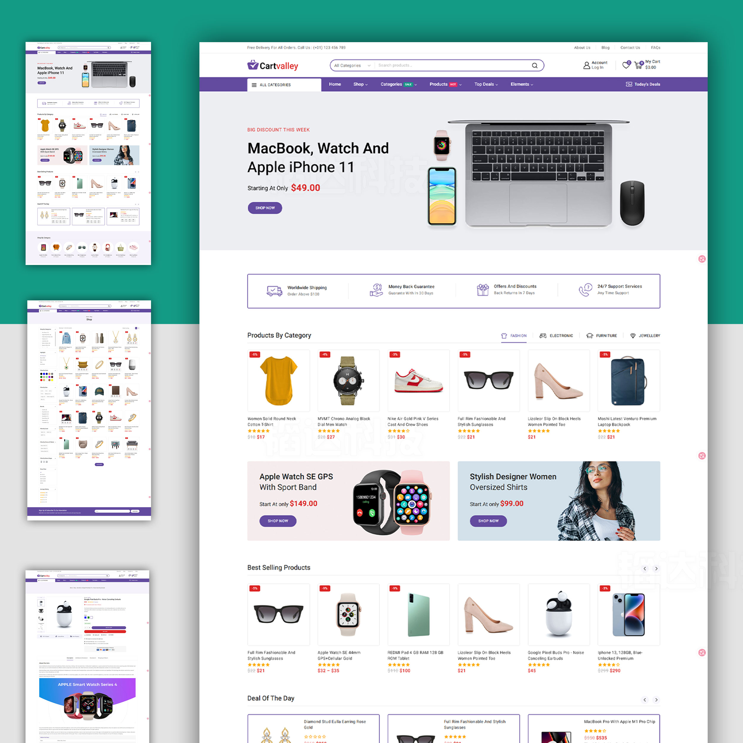 外贸独立站多品类外贸商城主题多语言跨境电商整站源码